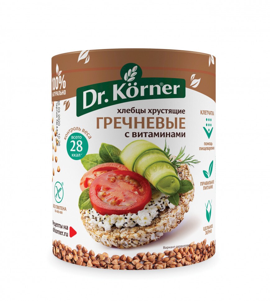 Dr. Körner хлебцы Тонкие в ассор. 100гр