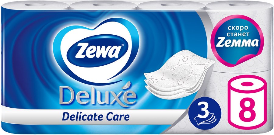 Туалетная б. Zewa Deluxe Лаванда 3 сл. 8шт