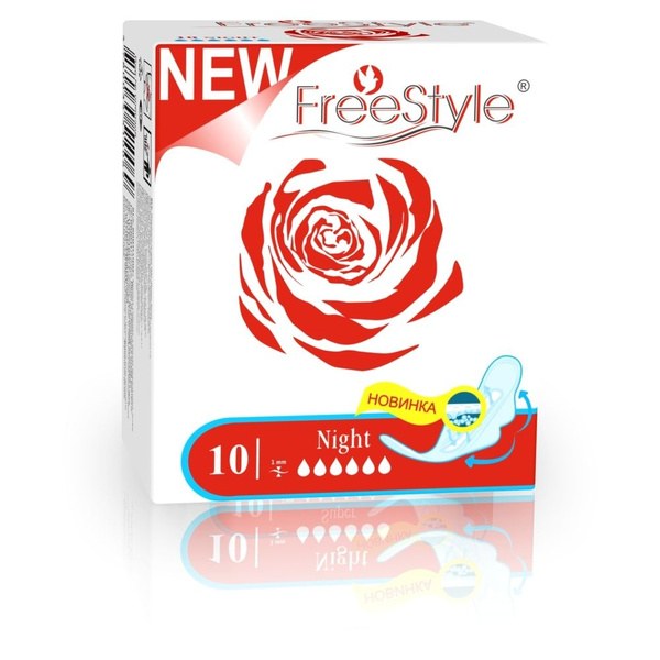 Прокладки Free Style Красный атлас 10 шт