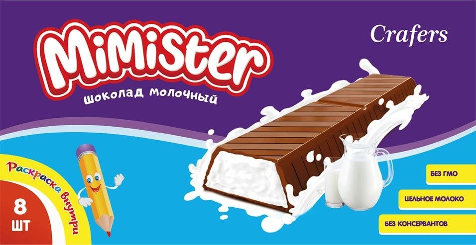 Crafers Mimister плит. шоколад 100гр