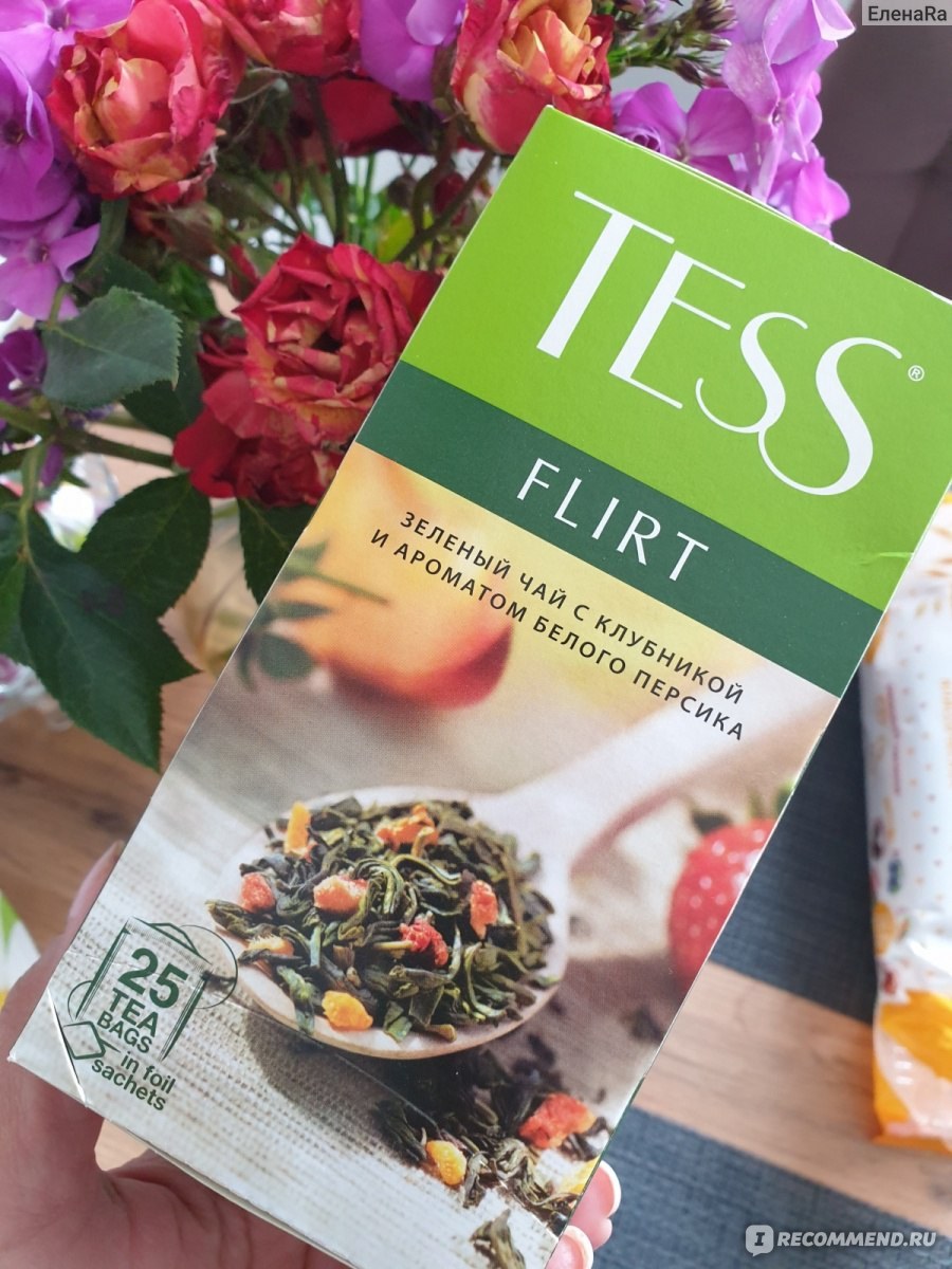 Tess Зел. чай байховый с аром. персика и клубники 1кг