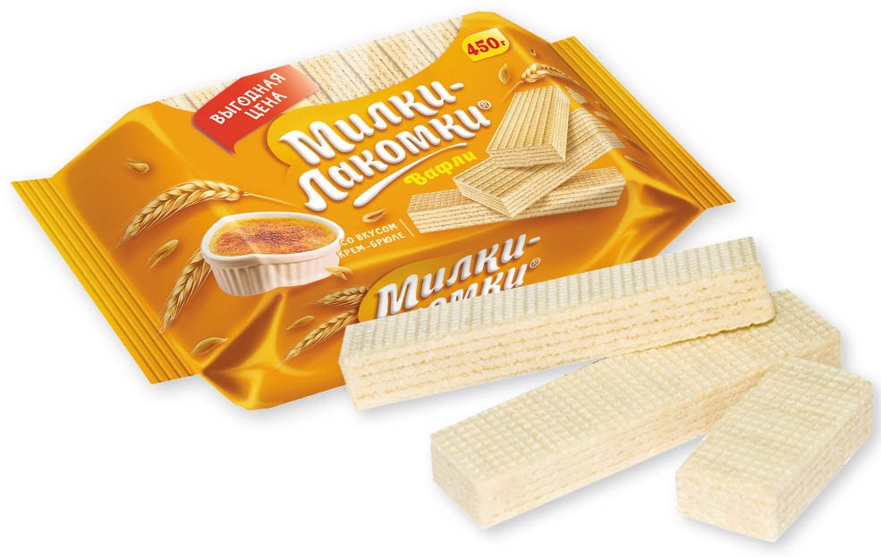 Вафли Милки Лакомки Крем Брюле 1 кг
