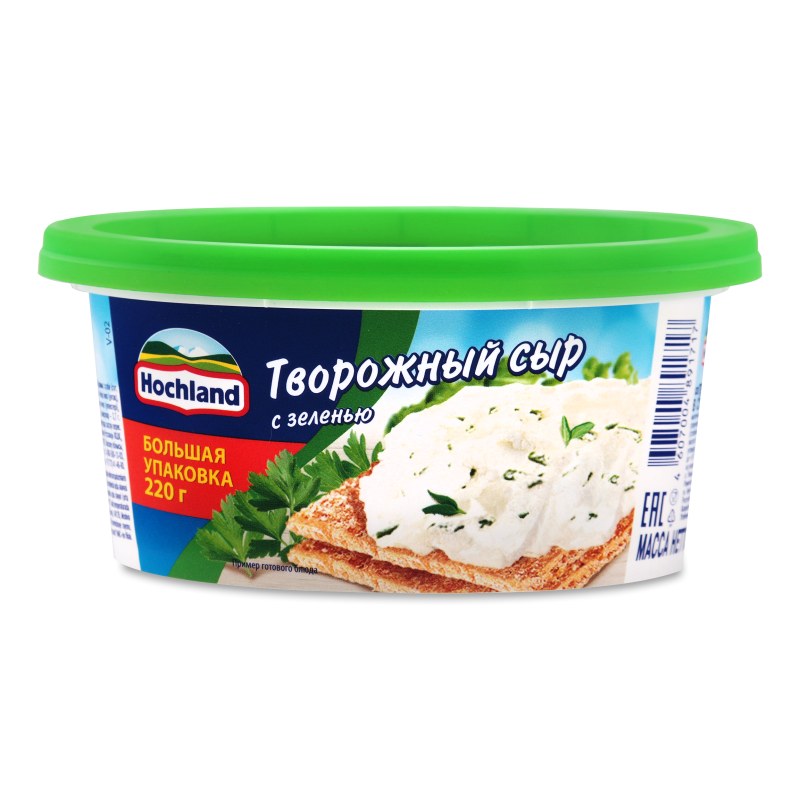 Hochland твор. сыр с Зеленью (ванна) 220гр