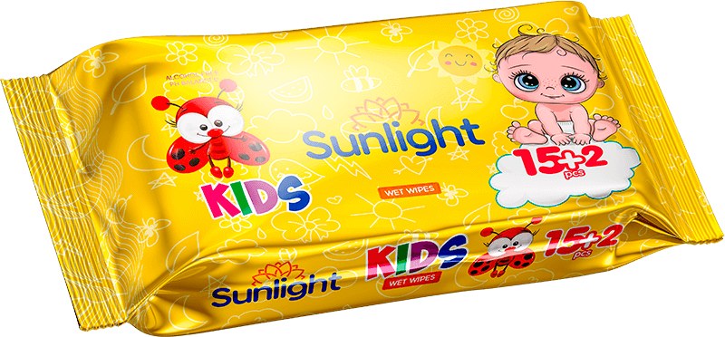 Sunlight Kids Влажные Салфетки 15шт