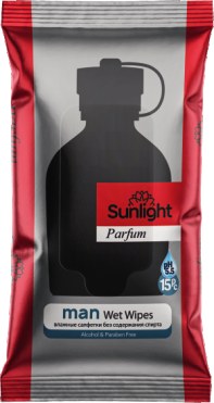 Sunlight Man Влажные Салфетки 15шт
