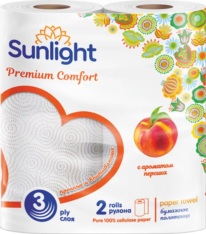 Бумаж. полотенце Sunlight 2х слойная 2 шт Эконом