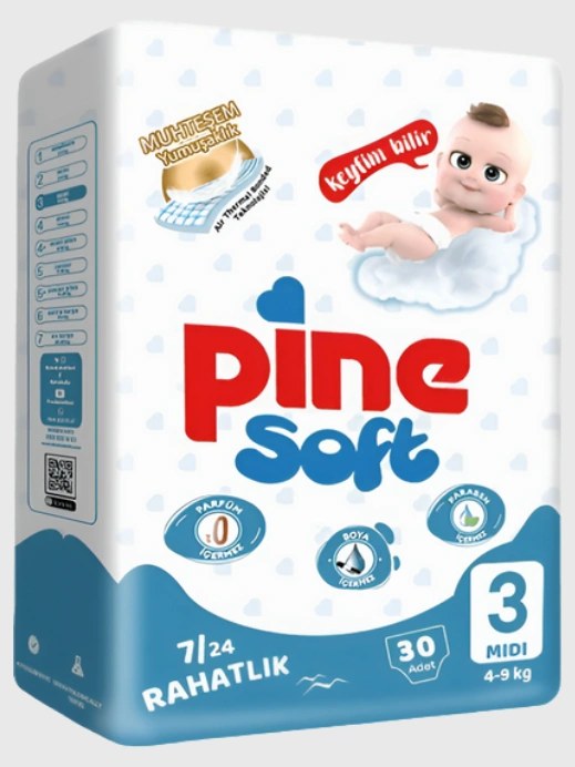 Pine Soft Подгузники №3 Midi 84