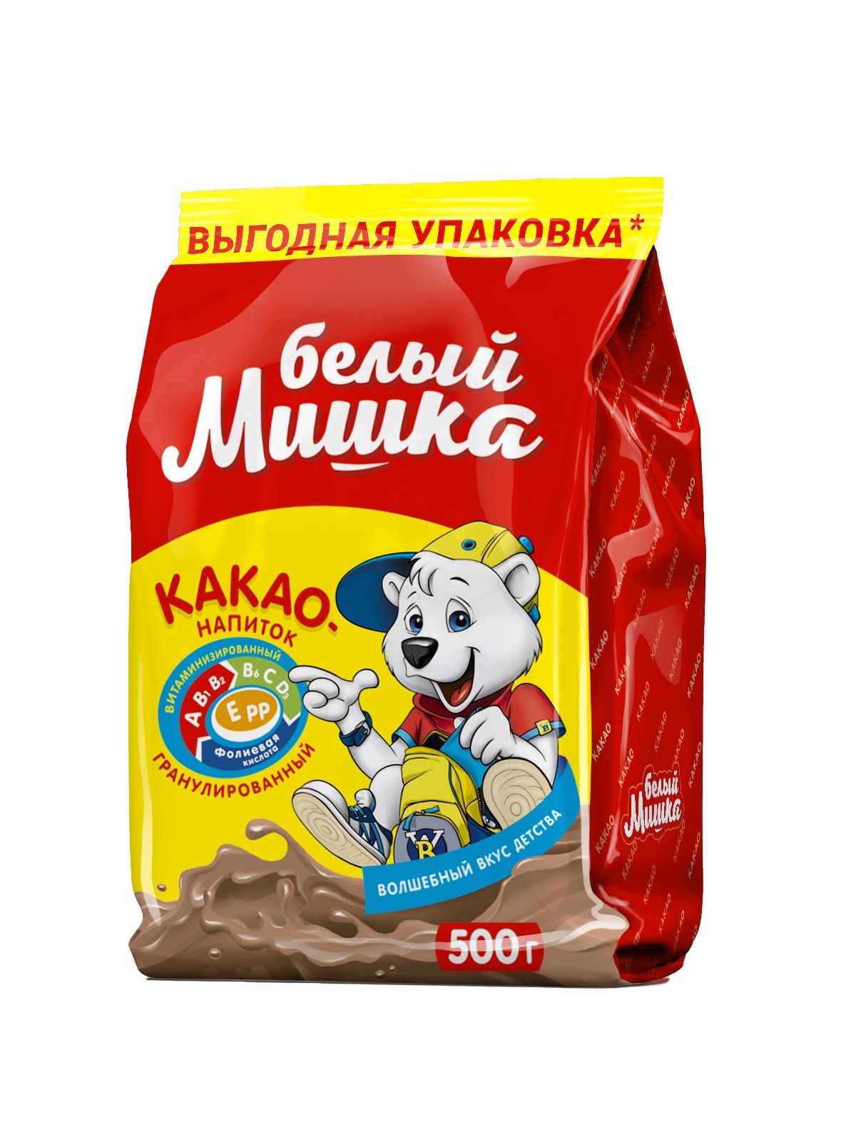 Белый Мишка Какао порошок пакет 500гр