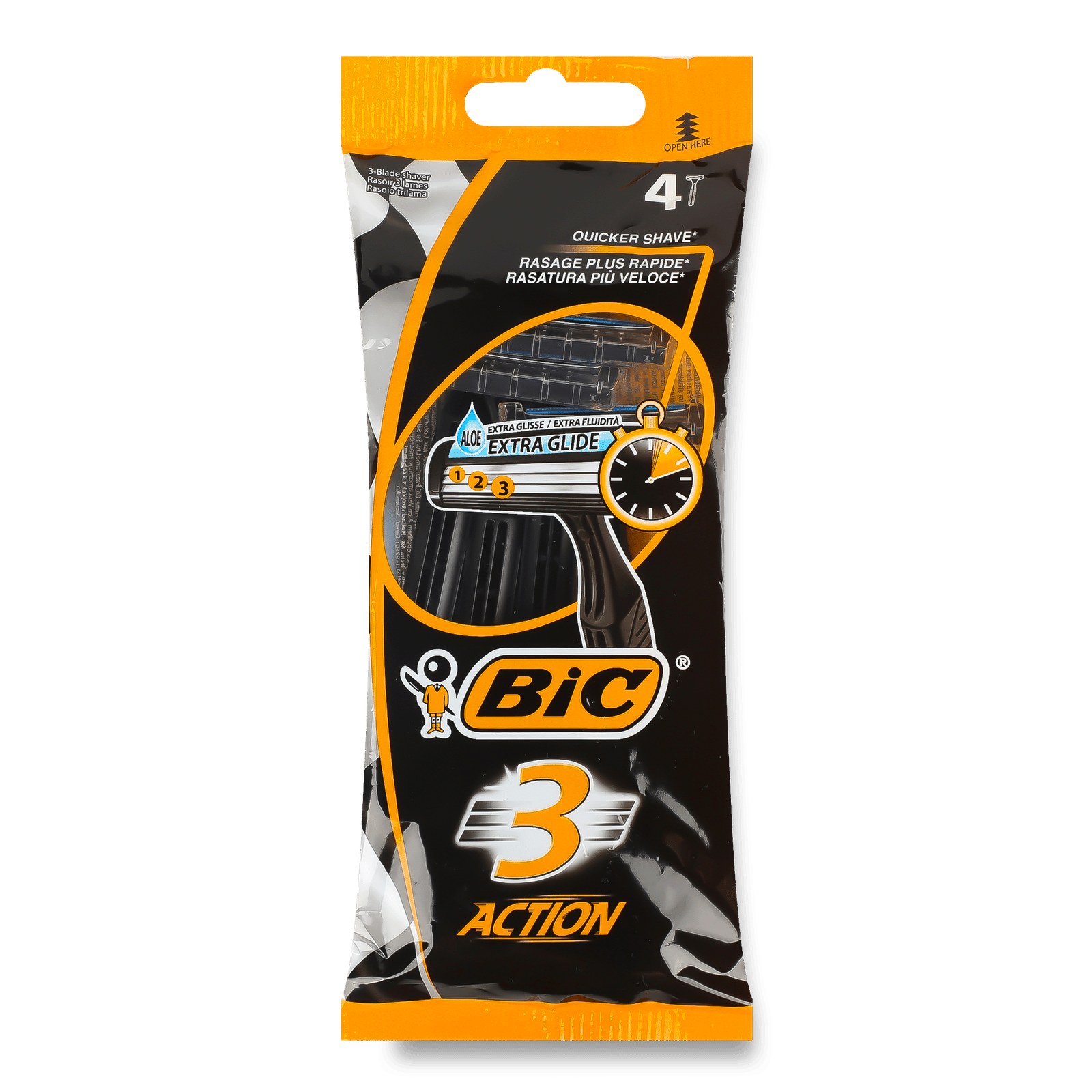 Бритва Bic 3 Action пачка 4шт