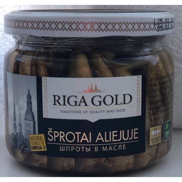 Riga Gold Шпроты в масле с/б 250 гр