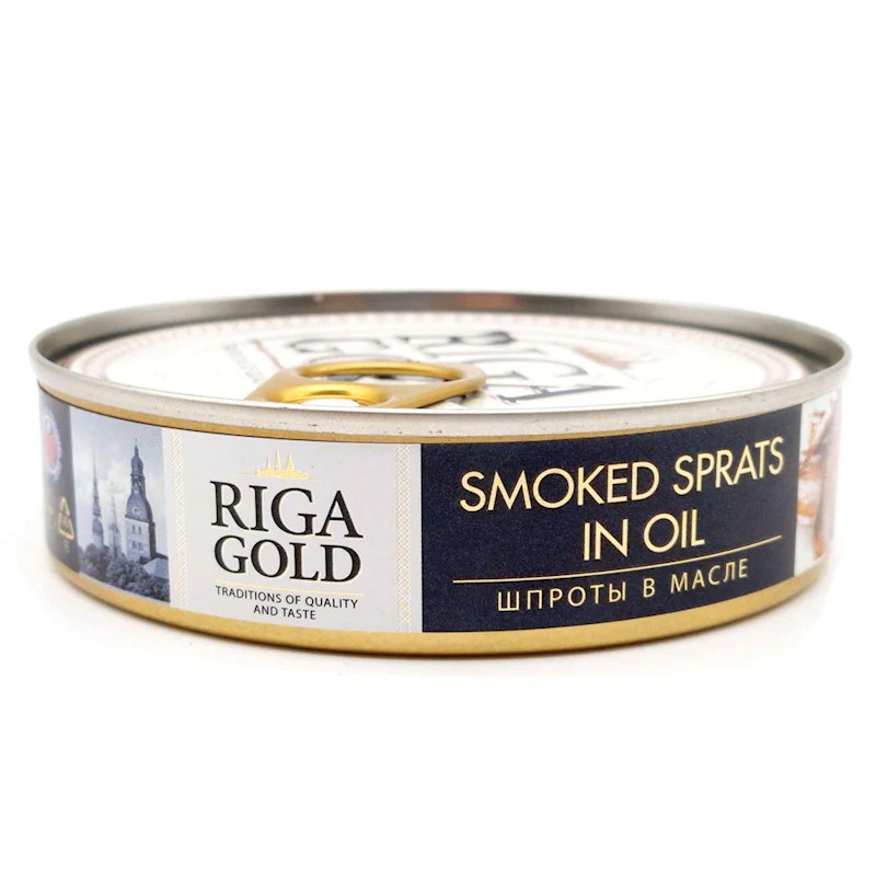 Шпроты в масле Riga Gold прозрач. крышка 160 гр