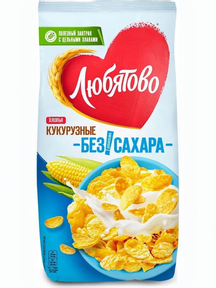 Любятово Хлопья Без Сахара Кукуруз 270гр