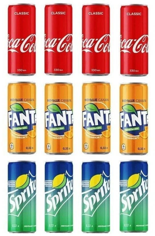 Coca Cola Fanta в ассор. с/б 250мл 24шт