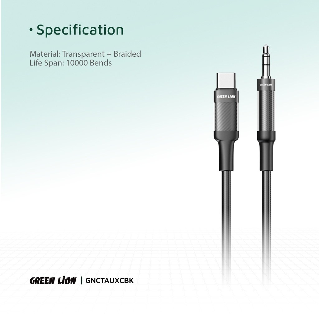 Green Lion Braided Aux Kabel